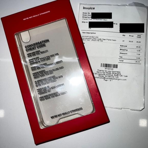 We're Not Really Strangers, Clear iPhone XS Max Phone Case - Picture 2 of 6